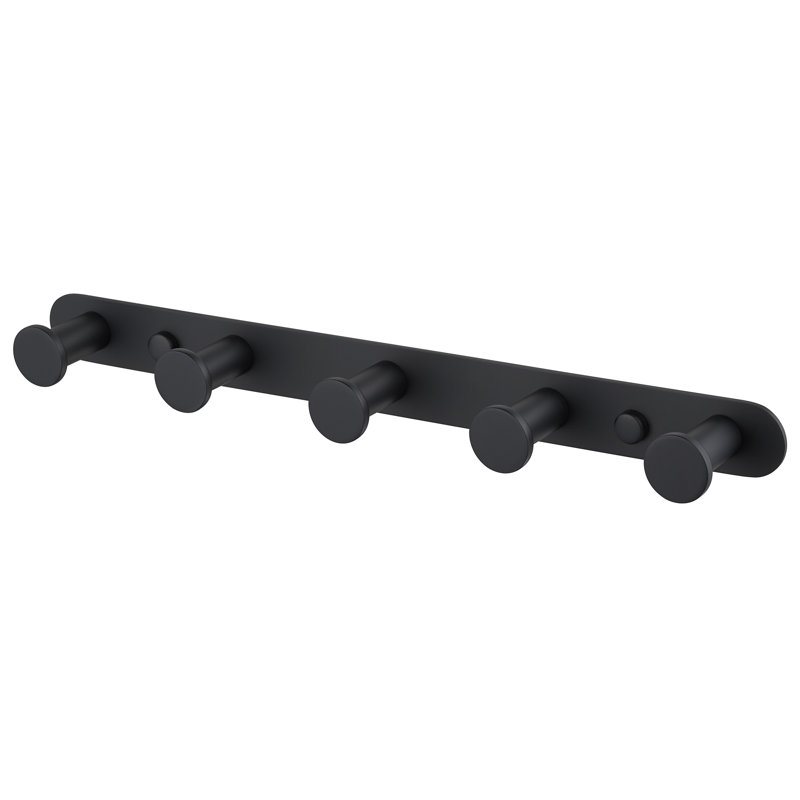 Porte-serviettes en acier inoxydable, Noir mat