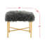 Abraham Faux Sheepskin X- Square Bench-32979445