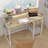 Computer Desk With Full Monitor Stand And Reversible Storage Shelf, 100 Cm, Beige