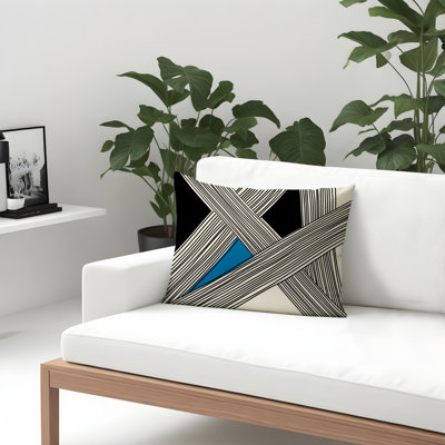 Housse et insert de coussin rectangulaire intérieur / extérieur en polyester filé Cassie