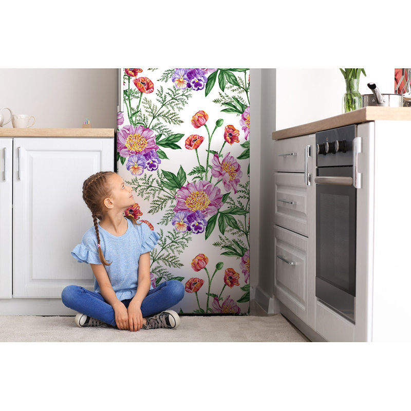 Plants & Flowers Door Decal, 205cm H x 60cm W