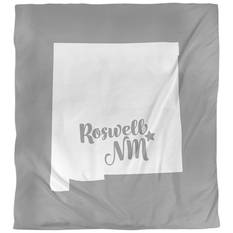 Housse de couette new mexico roswell, Gris, Microfibre