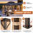 12ft W X 10ft D Aluminum Patio Hardtop Gazebo With String Lights