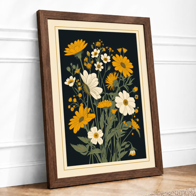 Yellow Blooms Study Botanical - Framed Print