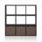 Simplistic 9-Cube Organizer Dark Walnut with Bins Cube Storage Living Room Organized-2115849859