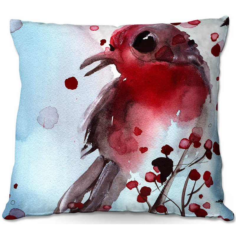 Coussin finch en hiver canapé, 16 po x 1 po