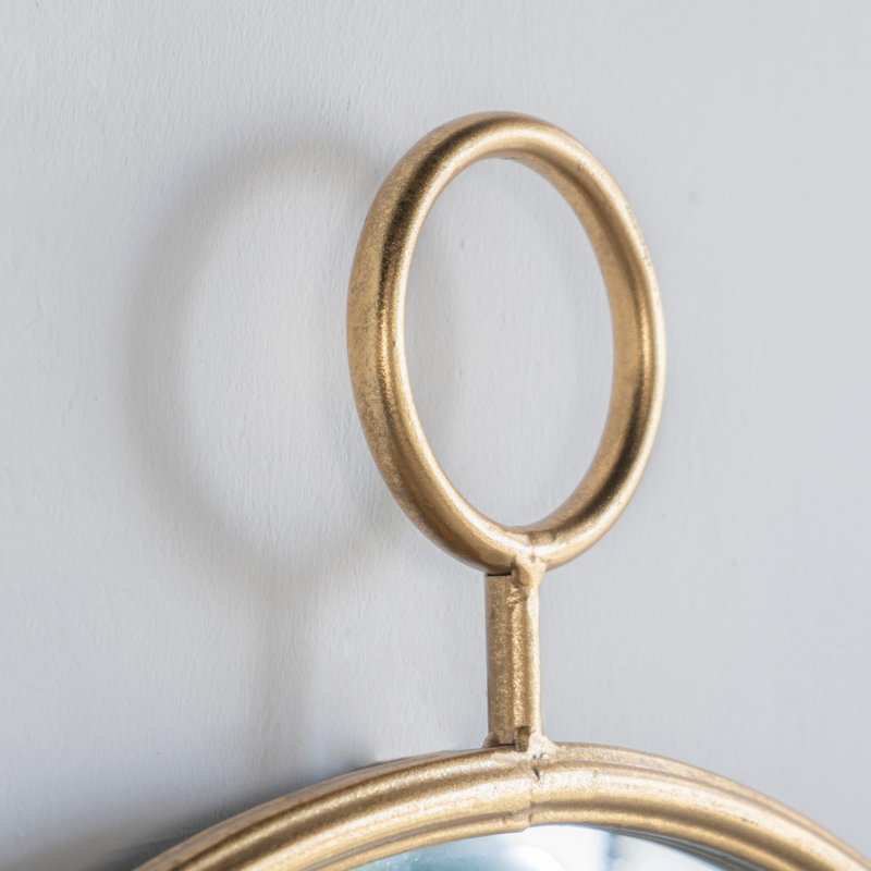 Miroir d'appoint, Doré, 32,3 po x 26,4 po