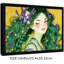 Art mural bohème floral noir avec poils verts - décorations bohémiennes d'inspiration rétro-2099829690