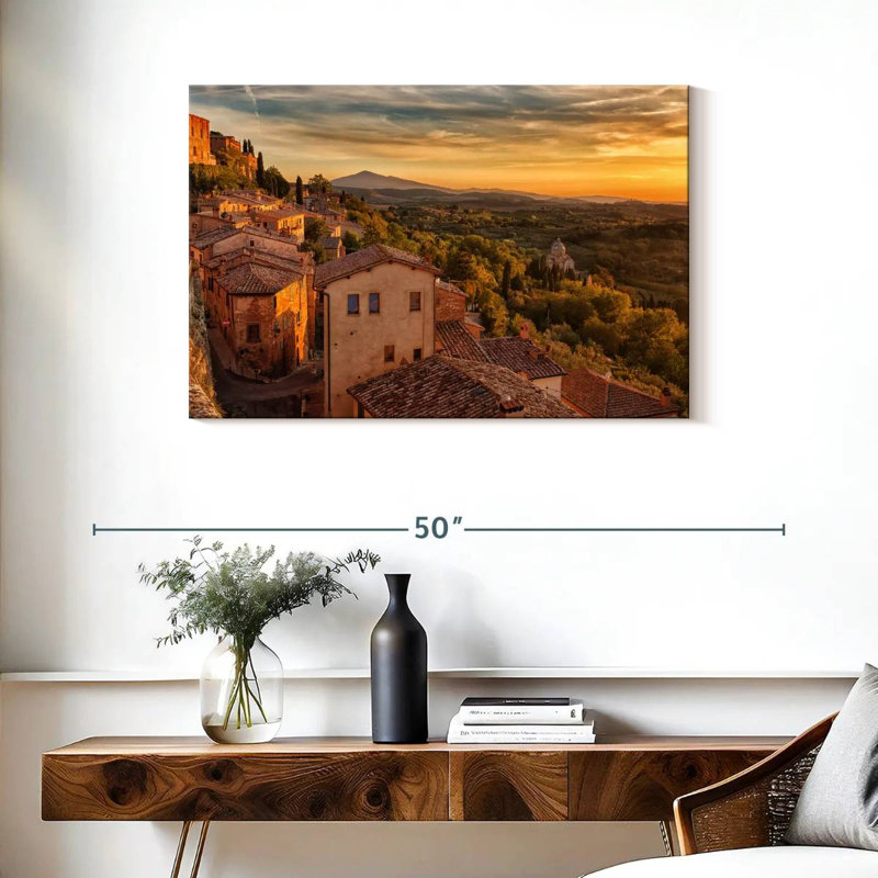 Hannes Montepulciano, coucher de soleil, H 24 po x l 36 po