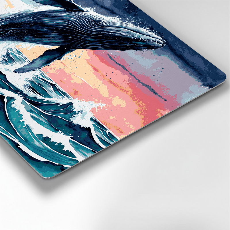 Art mural bleu en métal Coastal, H 11 po x l 14 po