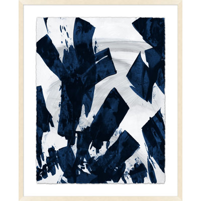Navy Shards 3 Print by Mat Sanders