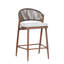Tabourets de comptoir d'extérieur de 26 po de hauteur avec siège en aluminium et 26 po de style moderne, finition rouille, coussin d'eau, siège de jardin