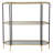 Metal Console Table, Mirrored Shelf