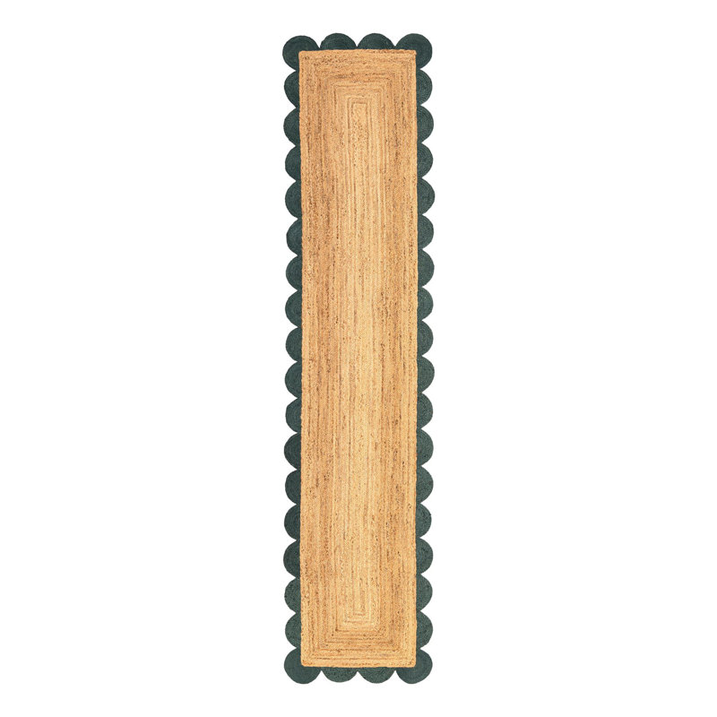 Cosner Hand Braided Area Rug, Runner 2'7" x 12'