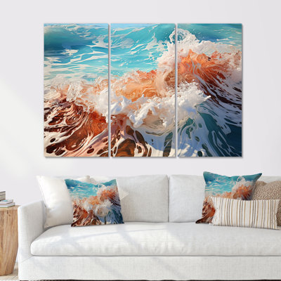 «Beach Waves Fusion» - ensemble d'art mural plage