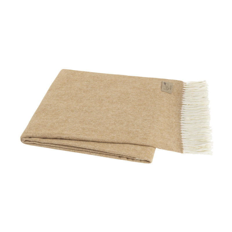 Italian Herringbone Throw, Caramel
