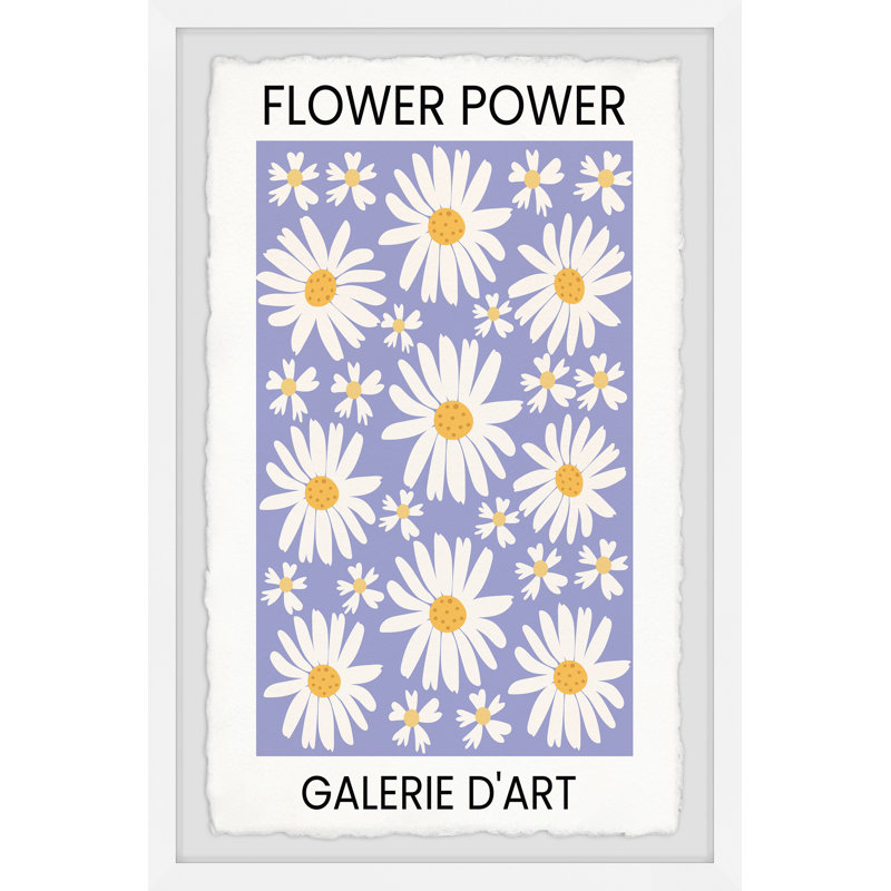 Flower Power Art Gallery par Marmont Hill - reproduction de cadre photo, H 24 po x l 16 po x P 1,5 po