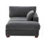 Chaise longue surdimensionnée en velours côtelé gris avec accoudoirs et coussins décoratifs Bentura-1650880628-1650245304