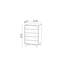 Commode 5 tiroirs Caroline en bois massif brun foncé Mid-Century