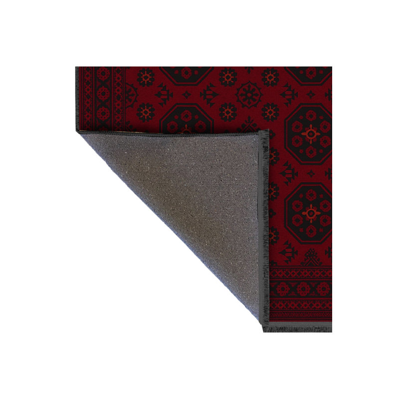 Tapis tissé rouge Mosso, 3'11" x 5'11"