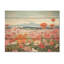 Zinnias Charm In Mountain - Zinnias, panneau mural en bois sur bois de pin naturel-799769087