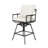 Swivel Upholstered Counter Stool with Metal Frame-741420259