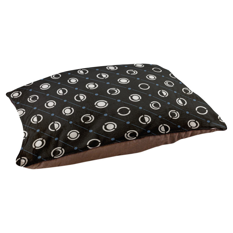 Coussin intérieur pour chien moon phases Chenault, Moyen (l 40 po x P 6,5 po x H 30 po), Bleu / Gris