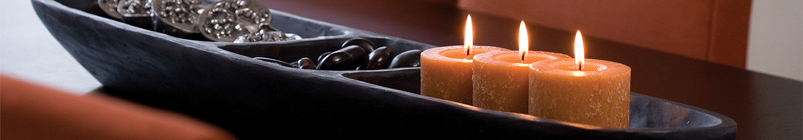 Enhance your fall décor with ROOT Timberline™ Pillars and dinner candles.