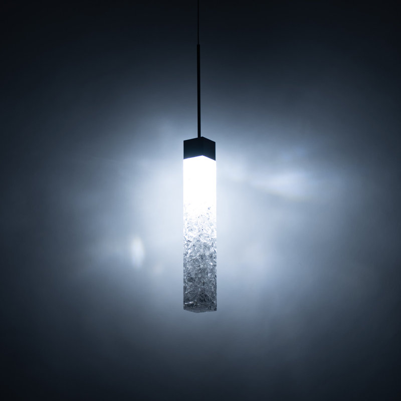 Luminaire suspendu simple à 1 lumière Minx, Nickel antique