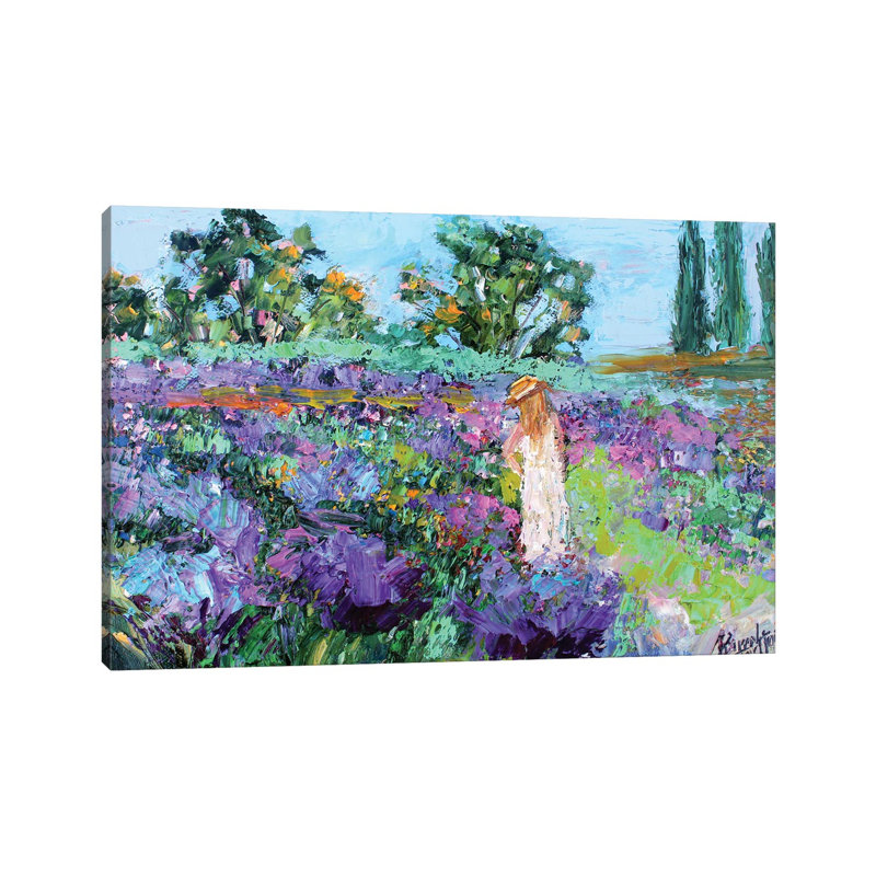 Provence Lavender by Karen Tarlton - Wrapped Canvas Painting, 30.48 cm H x 45.72 cm W