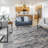 Checkered High-Low Indoor Area Rug, Blue Gray Modern Geometric Textured Polyester – Migliore Lyla-109426937