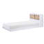 Lit simple tête de lit style bibliothèque Mid-Century-116847695