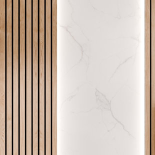 Sable Rise Pre-Designed 96" x 146" TV Wall Panel Kit with LED Lighting