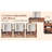 Multi-Functional 31 Makeup Vanity Desk With Adjustable 3-Color Lighting, Hidden Mirror, And Retractable Storage Shelf In Walnut Tone 3 Colors Divided Compartments Color-152673340