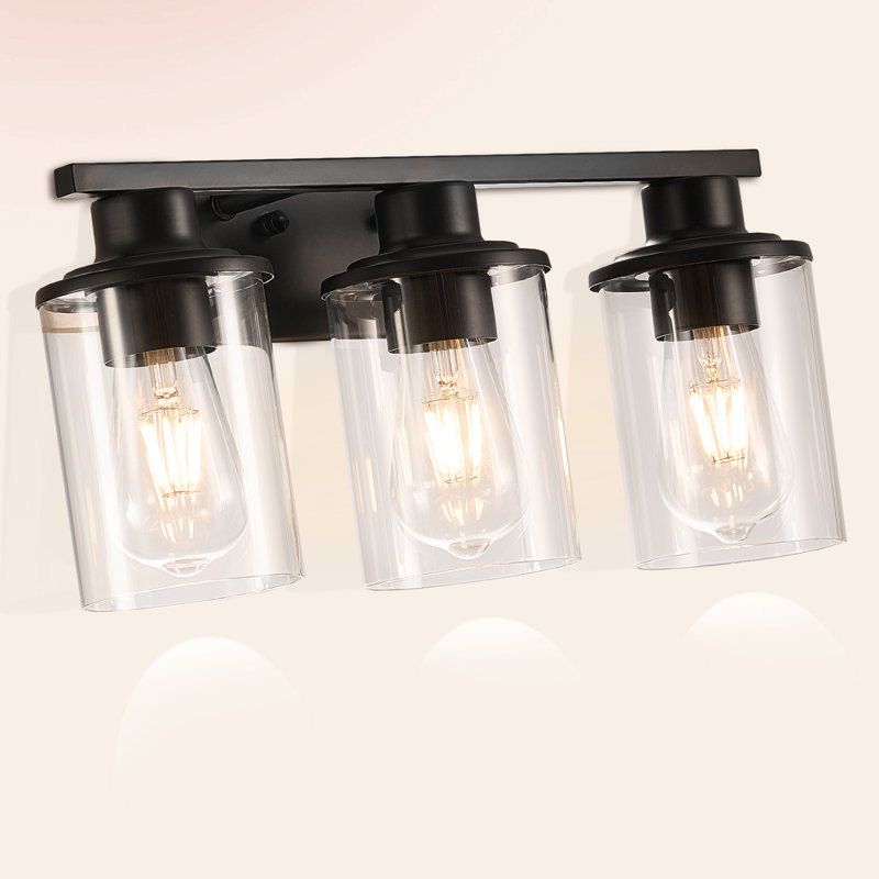 Luminaires de salle de bain 3 lumières au-dessus d'un miroir