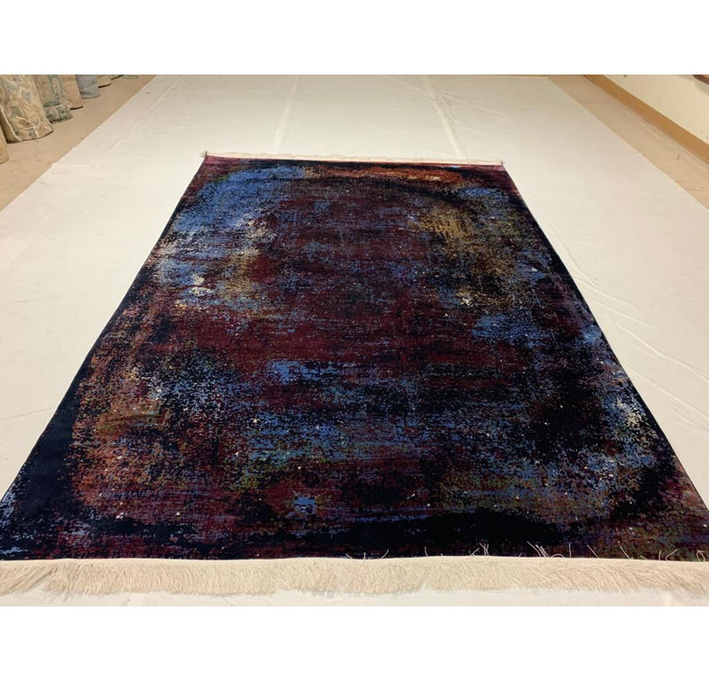 Tapis contemporain contemporain touffeté à la main 6 pi 6 po x 9 pi 6 po
