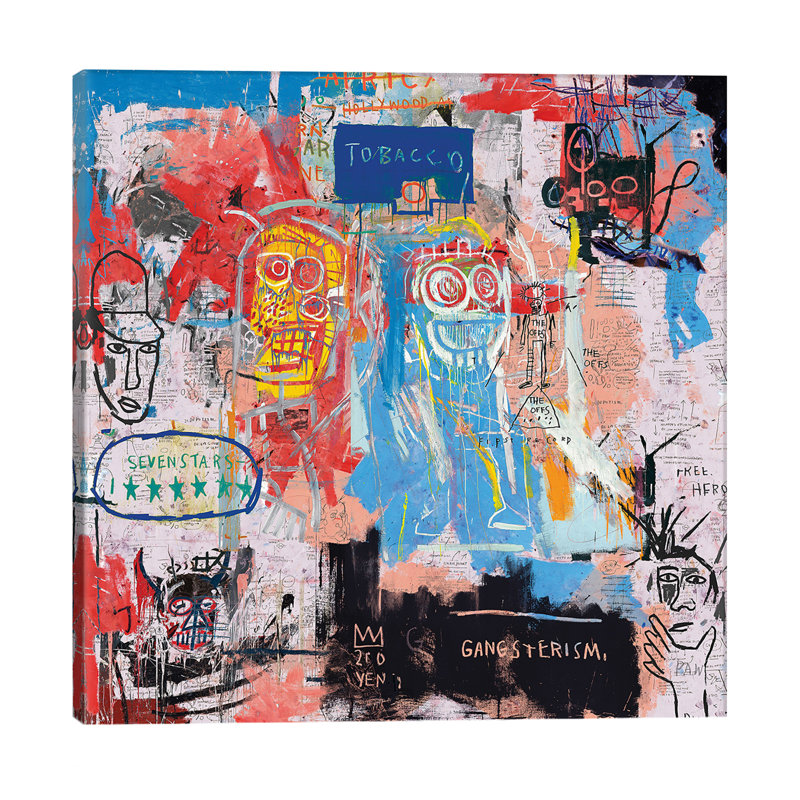 Basquiat Style Ii by Pink Pank Punk - Wrapped Canvas Painting, 93.98 cm H x 93.98 cm W x 3.175 cm D
