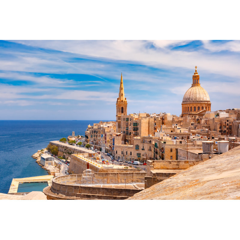 Valletta, Malta - Wrapped Canvas Print, 20cm H x 30cm W