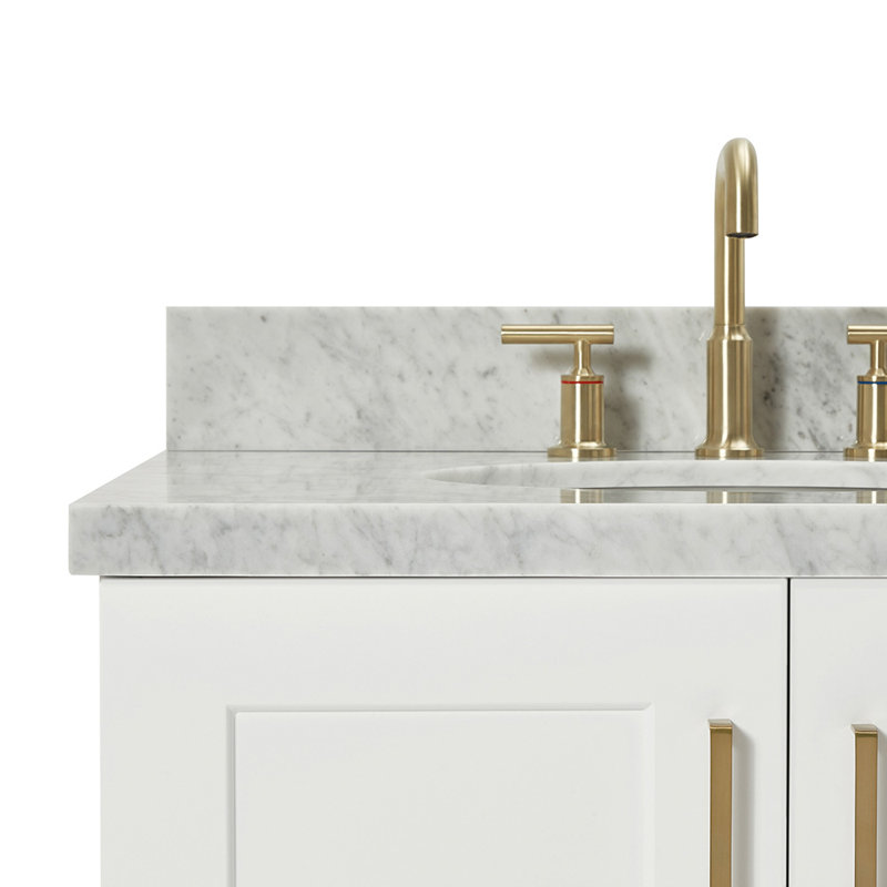 ARIEL TAYLOR 31 IN RECTANGLE SINK VANITY, White, Oval