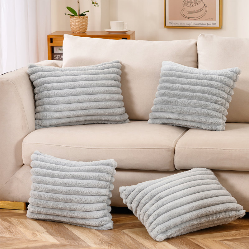 Coussin , Housse de coussin seulement - sans coussin, Bleu ciel