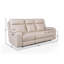 Bandera Dual Power Lay Flat Mechanism Leather Sofa, Putty