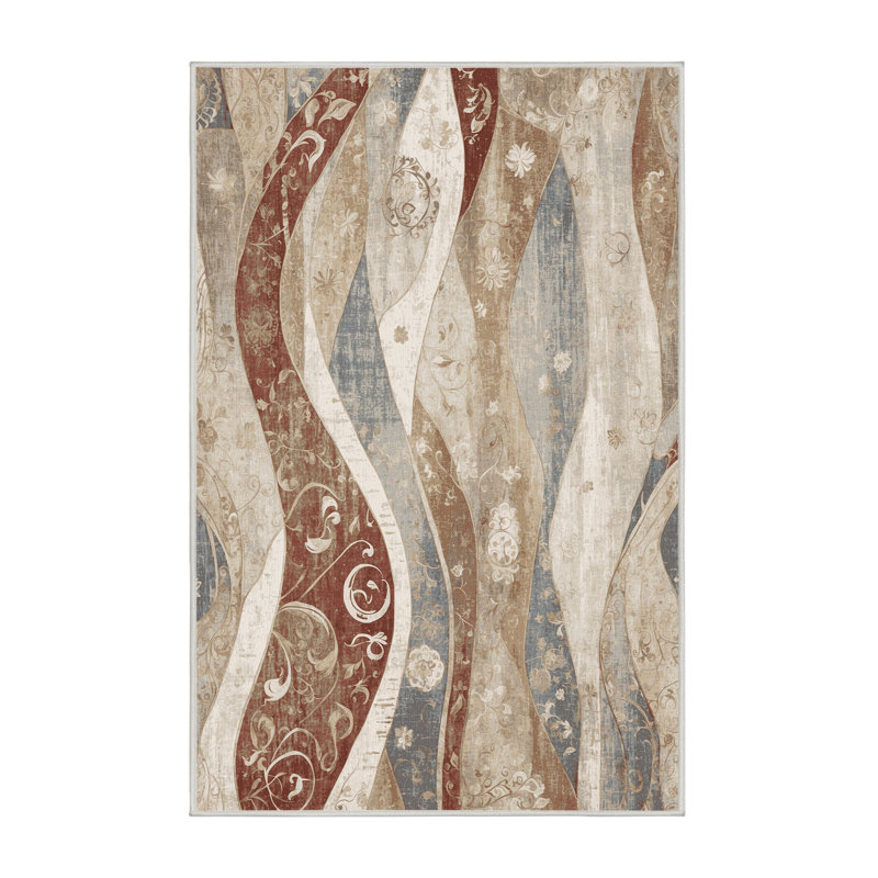 Terra Bloom Rug, Rectangle 4' x 6'