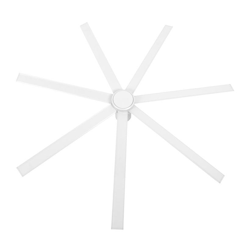 Atlanta 72in 7-Blades Indoor/Outdoor Ceiling Fan with Remote Control and Light, White