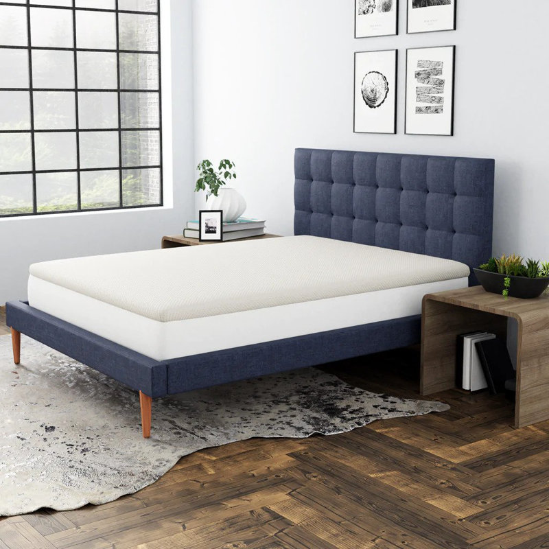 3-Inch Latex Ventilated Firm Gel Memory Foam Mattress Toppers, Cooling and Breathable, Ultra Soft, King
