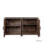 Armoire avec 4 portes et 4 tablettes ouvertes