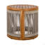 Table d'appoint d'extérieur en bois d'acacia 16,9 po - Corde d'appoint Boho