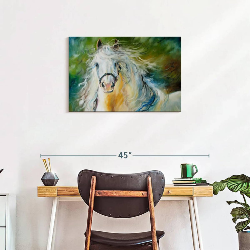 White Cloud The Andalusian Stallion, 20" H x 30" W