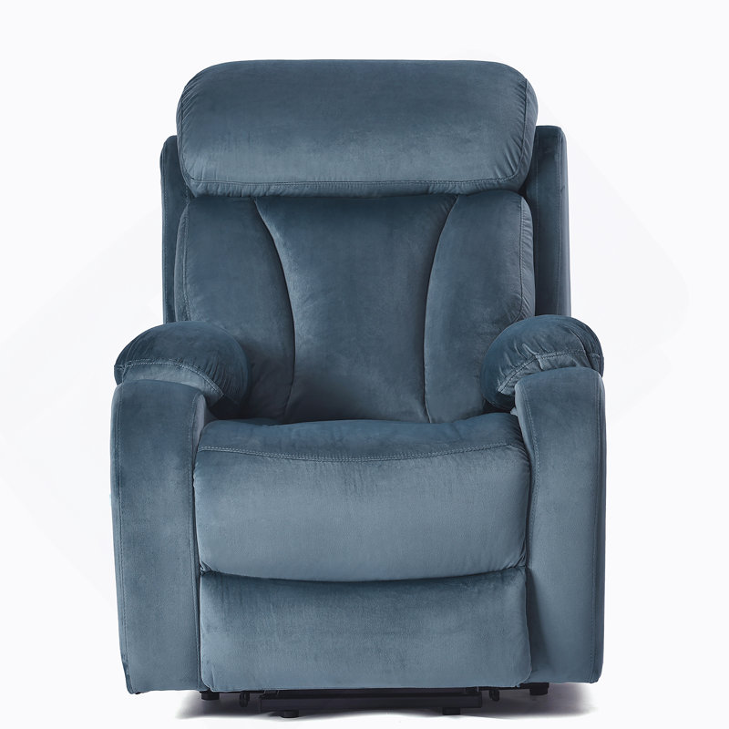 Electric Power Lift Recliner Chair For Living Room Bedroom, Velvet - Navy Blue
