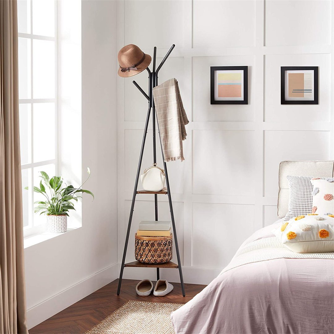 Steinbach 6 - Hook Freestanding Coat Stand with Storage