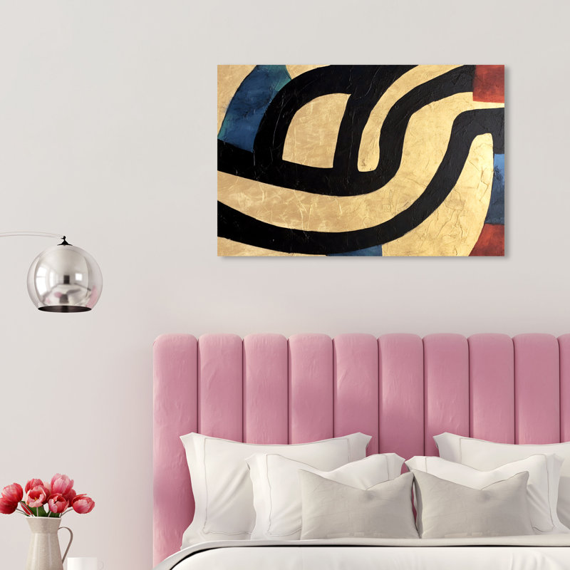 «Abstract Klimt Version of Gold Glam», reproduction d'art sur toile, H 20 po x l 30 po x P 0,8 po